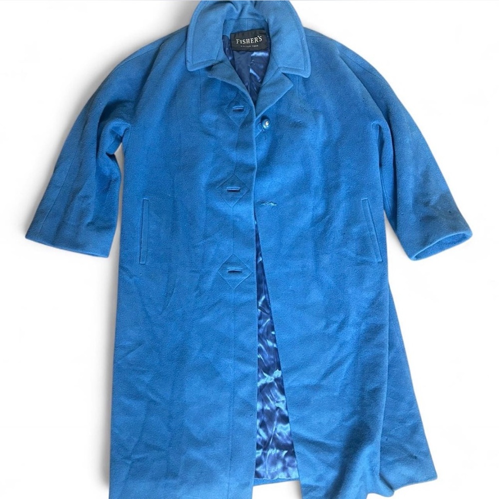 Women's Blue Cashmere Coat